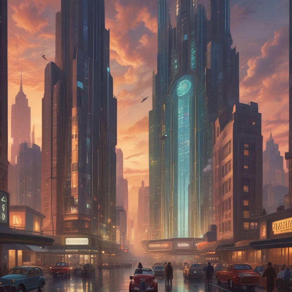 Futuristic Cityscape Art Print